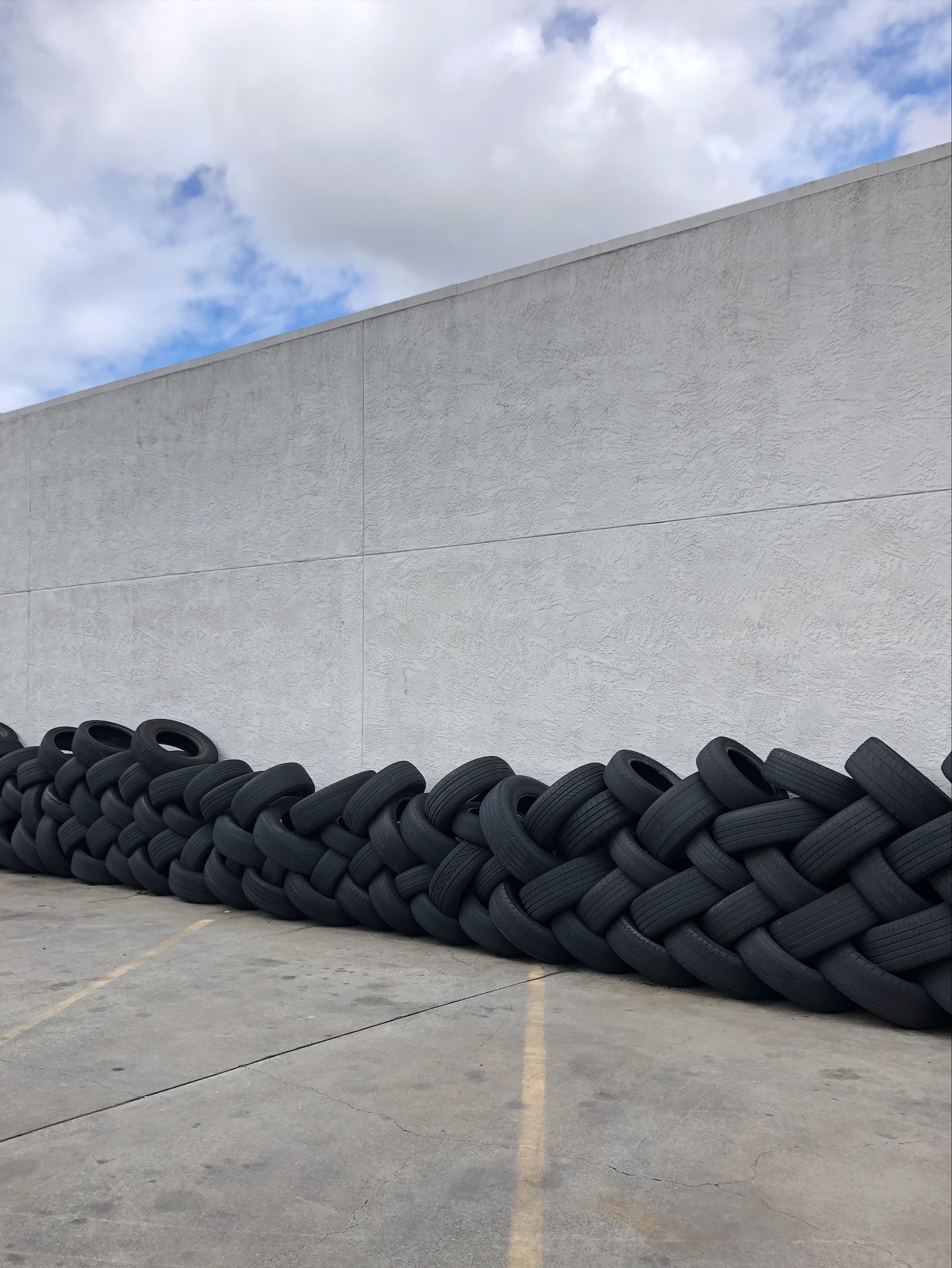 stacks of used tires