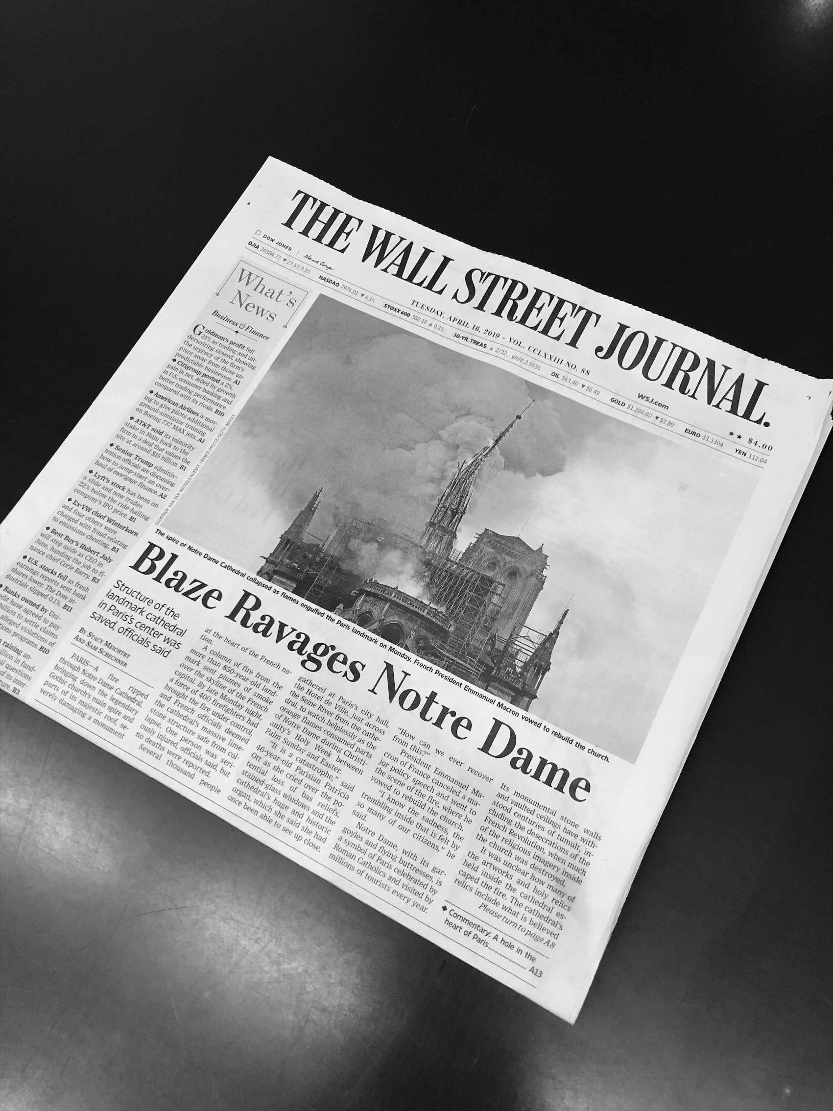 cover of the wsj